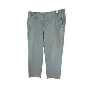 Banana Republic Women's Cropped Dress Pants Size 10 Gray Mid Rise Office Neutral